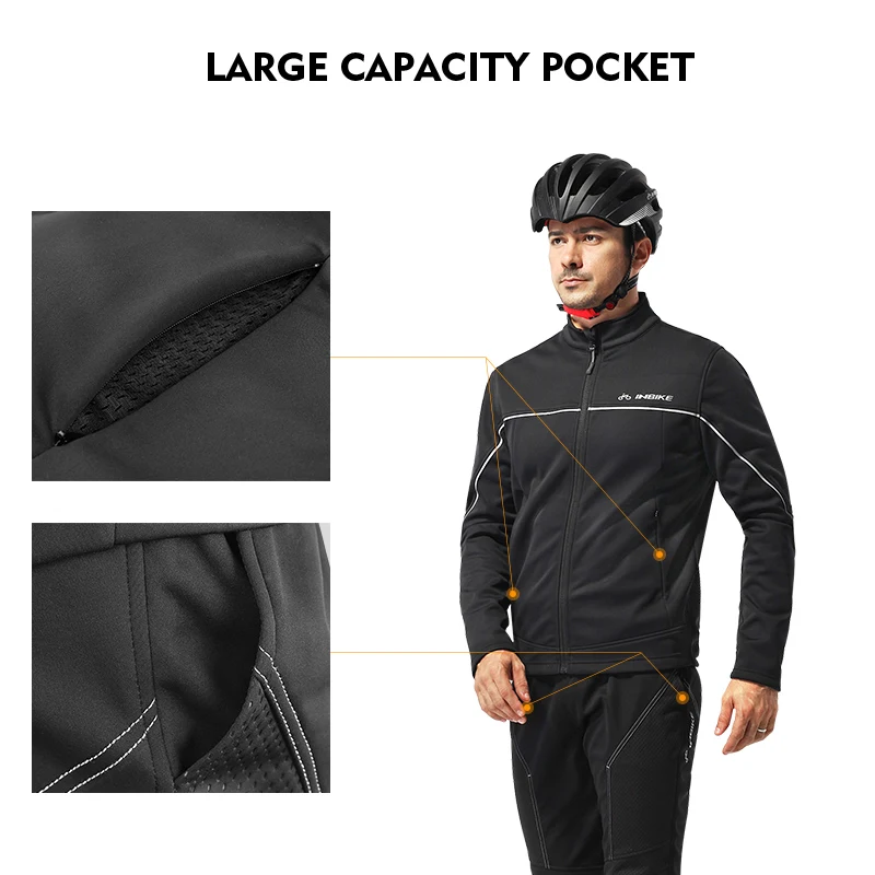 INBIKE Winter Man Cycling Clothes Windproof ThermalWarm Bicycle Apparel Riding Coat MTB Road Bike Clothing Outdoor Sport Jacket