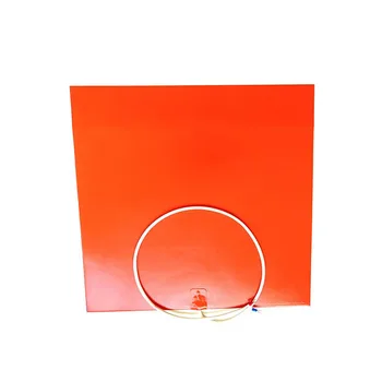 

500*500mm heating pad for 3d printer 110v 600w adhesive 1side 100k thermistor 1000mm lead wire come out middle of 1 side