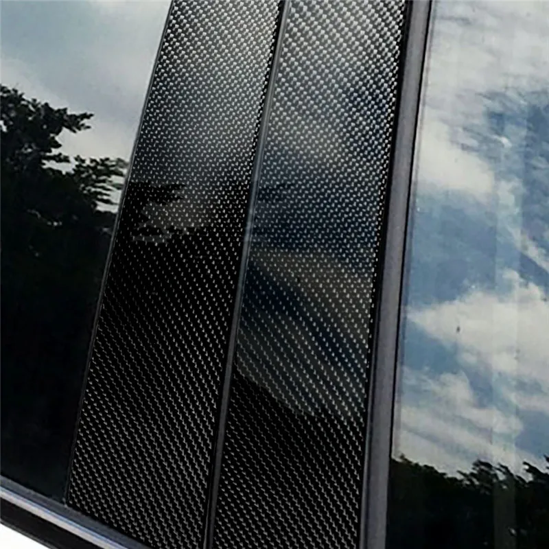 Автомобильное окно b-столбы формовочная отделка автомобиля аксессуары для укладки 3D наклейки для BMW E90 углеродное волокно оконная отделка полосы