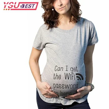 

Summer Maternity T-shirts Gray Women Cute Maternity Clothes Tops Funny Pregnancy T shirts for Pregnant Short Sleeves Women Tops