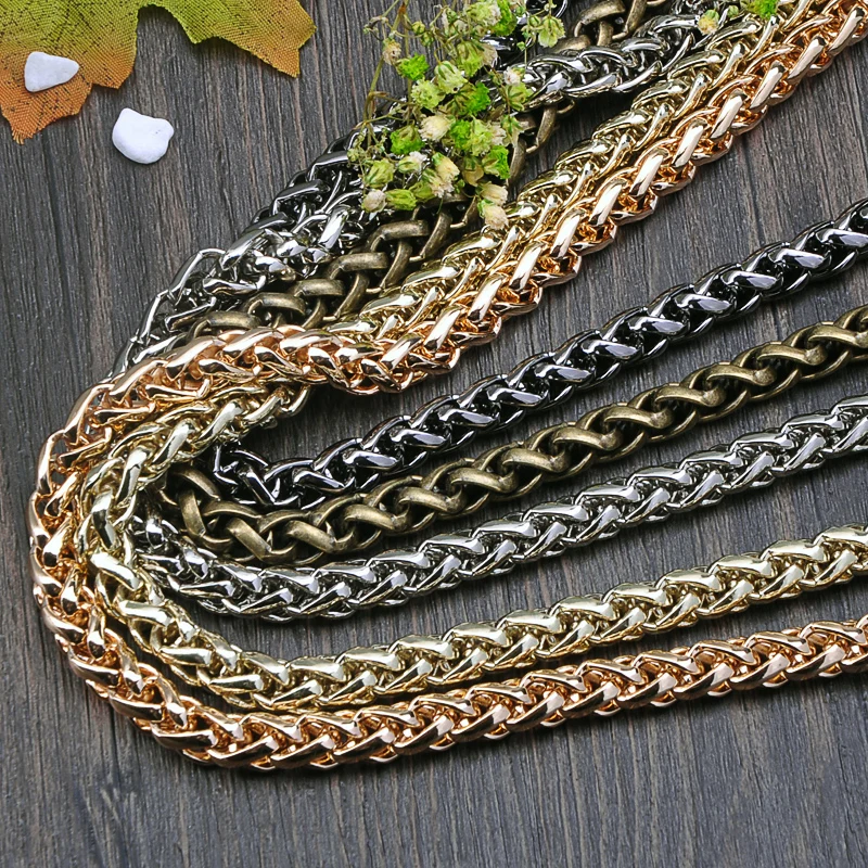 Four Color Snake Chain Shopping Metal Bag Strap Sac Chaine Bag Parts Metal Chains Purse Frame Bag Hanger Purse Clasp Strap Chain