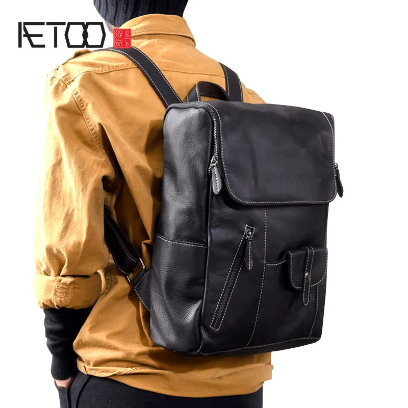 1 Umhängetasche Leder Männer Aetoo Original Weiche Reiserucksack Mehrfach Handgemachten pxw7qf