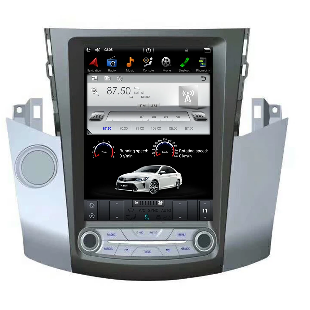 

10.4'' Tesla style Android 9.0 Car dvd player GPS Navigation For Toyota RAV4 RAV 4 2006-2012 head unit stereo multimedia radio