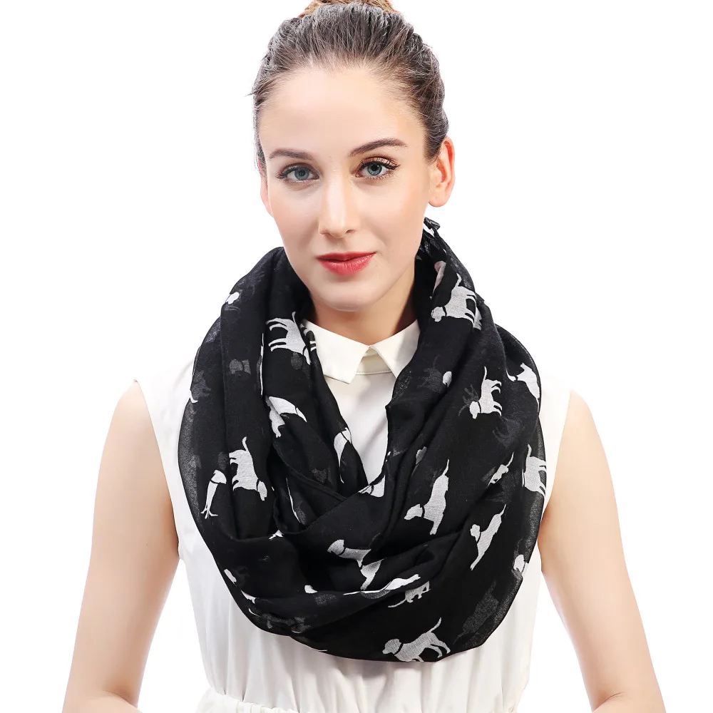 

Cute Labrador Retriever Dog Animal Pet Print Women's Infinity Loop Scarf Snood Soft Lightweight for All Seasons