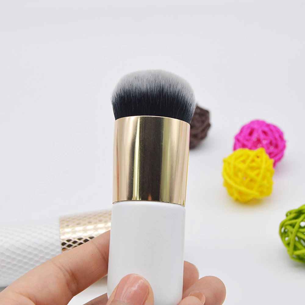 New Chubby Pier Foundation Brush Flat Cream Makeup Brushes Professional Cosmetic Shape Cream Blush Loose Powder Beauty Tool      (5)