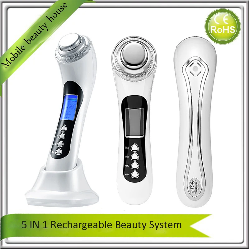 Galvanic Current Ultrasonic Ionic Facial Cleanser Bio Photon Skin