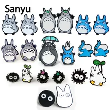 Новое поступление модные эмалированные сережки-гвоздики украшения милые животные трендовые аниме серьга с Тоторо шпильки женские детские серьги ювелирные изделия