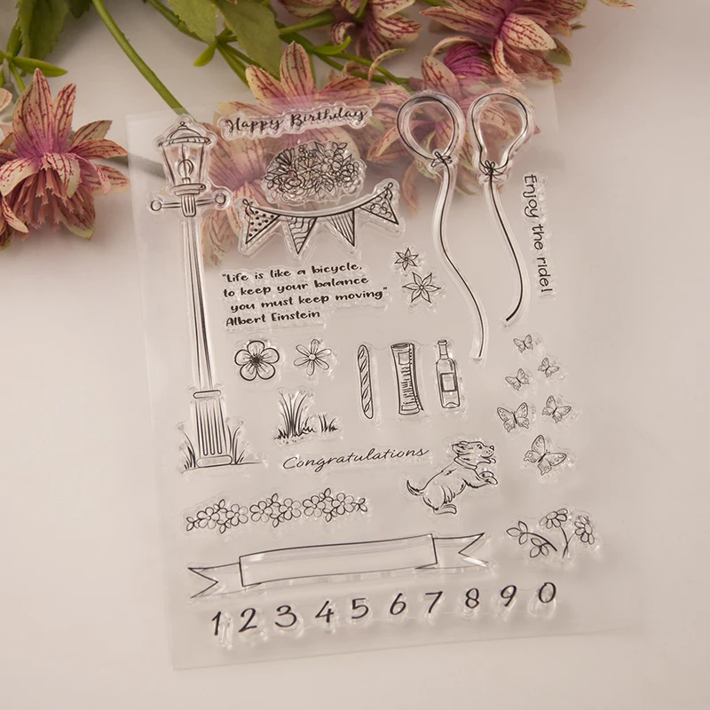 

KLJUYP Number Clear Stamps Scrapbook Paper Craft Clear stamp scrapbooking 04197