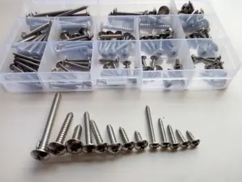 

130pcs M3 M4 M5 Phillips Half Round Head Screw Oval Self-tapping Screws Bolt Kits