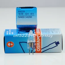 OSRAM 64225 6V10W G4 галогенная лампа, микроскоп офтальмологические Оптические Инструменты, NAED 54260,6V 10W лампа проектора ESA