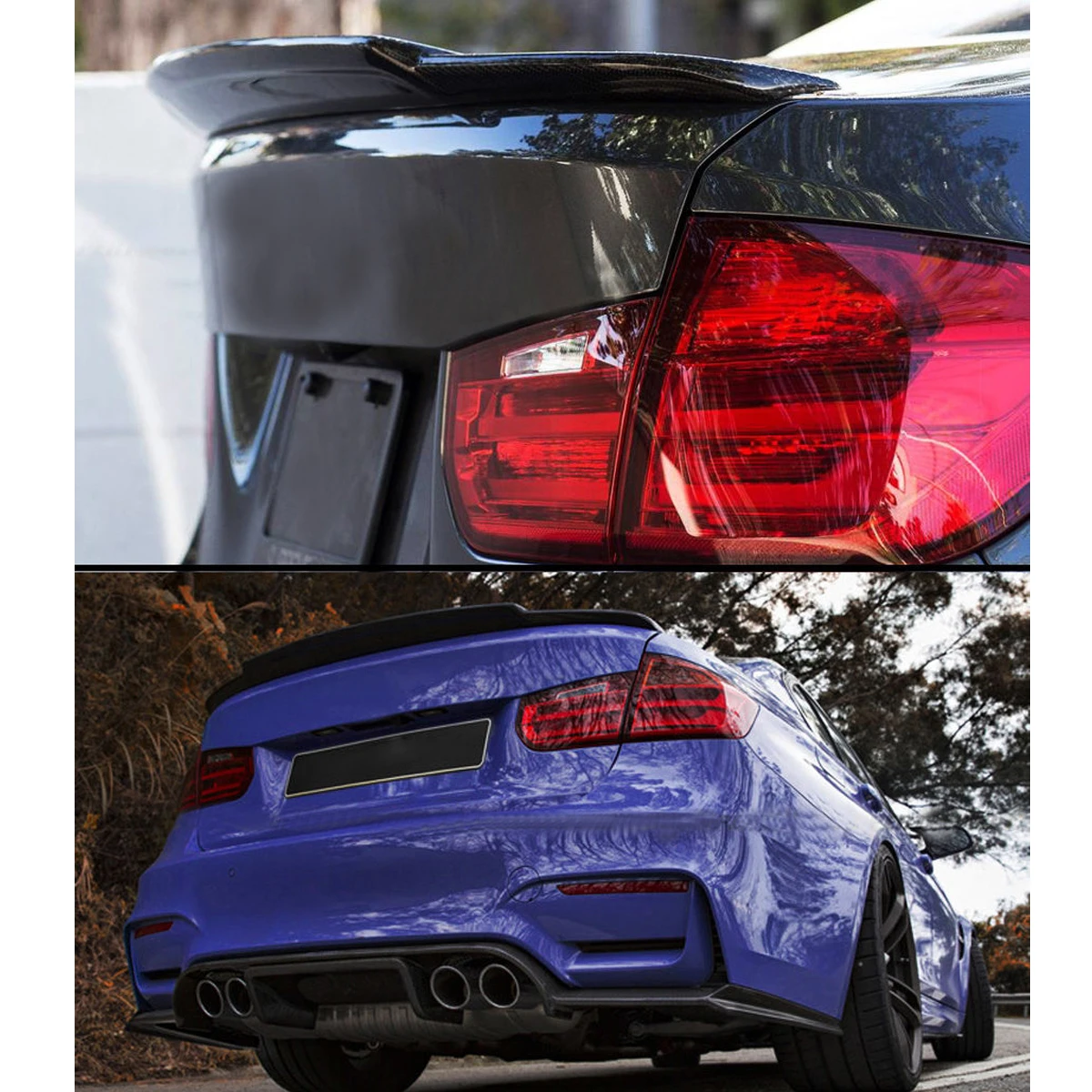 

High quality Real Carbon Fiber HighKick Big Style Trunk Spoiler wings Trunk Lip Boot For 12-17 for BMW F30 3 Series 335i