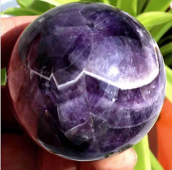 

SUIRONG---508+++ 60mm NATURAL Dream Amethyst Crystal sphere ball Orb Gem Stone