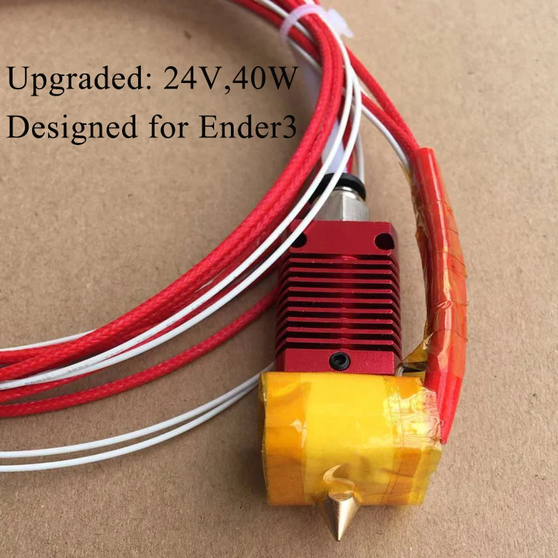 Полностью металлический MK10 hotend 12V 40w 24V J-head 3D принтер Hotend для Ender 3 CR10S Pro ender 5 Prusa I3