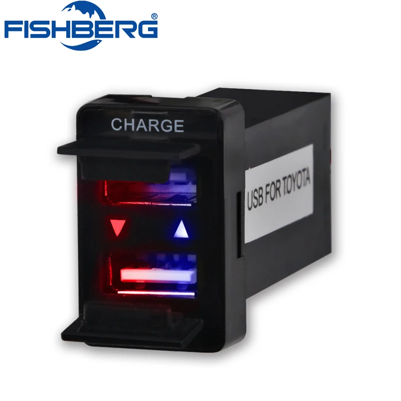Двойное зарядное устройство с usb портом/аудио порт Интерфейс для автомобилей Toyota
