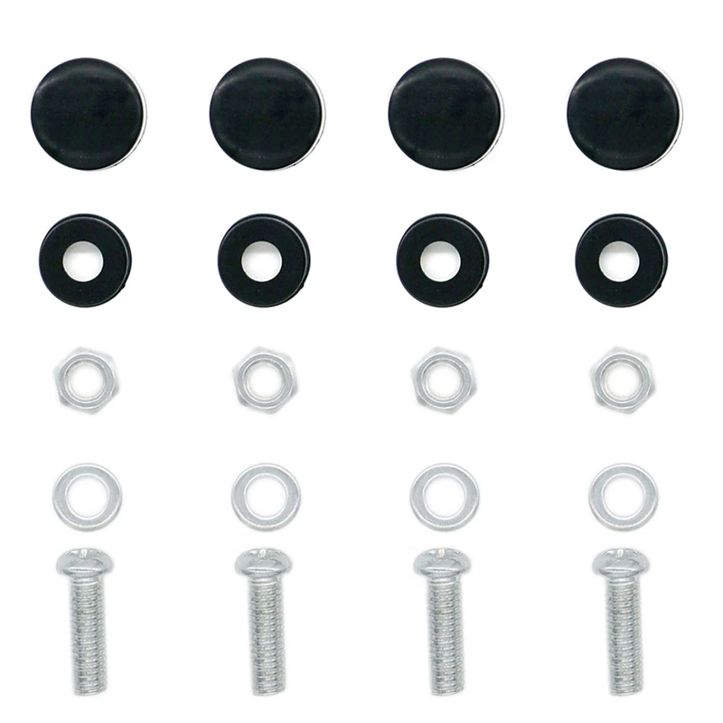 

4PCS Car License Number Plate Frame Screw Bolt Cap Cover Fastener With Screws Universal For Car Truck Decorative