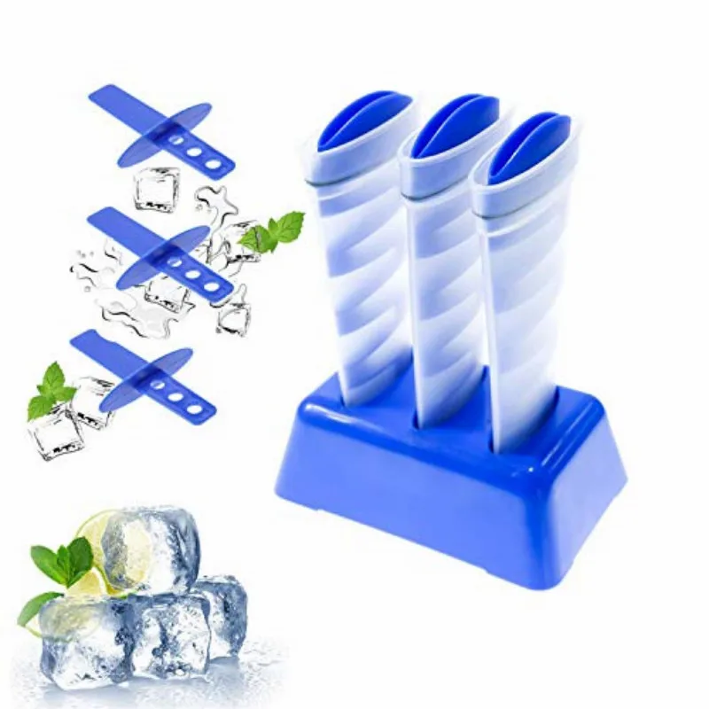 

New Arrival Ice Lolly Moulds Set Ice Maker Loading Funnel Plus Silicone Popsicle 3Cell Tray
