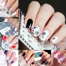 BORN PRETTY Flower Leaf Feather Nail Water Decals Floral Designed Transfer Stickers Manicure Nail Art Sticker