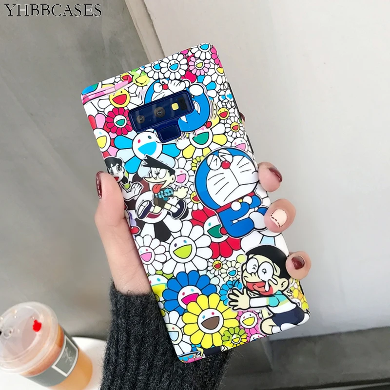 YHBBCASES милые забавные мягкие чехлы Doraemon Nobita для Samsung Galaxy S8 S9 Plus японский чехол на