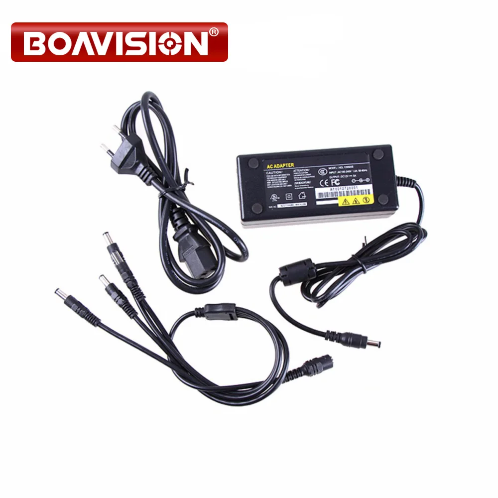 

12V 5A 4CH Power Supply CCTV Camera Power Box 4 Port DC+Pigtail COAT DC 12V Power Adapter