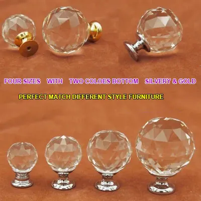 

FREE SHIPPING Single hole crystal ball pulls/ American furniture cabinet &drawer &cabinet door modern handles