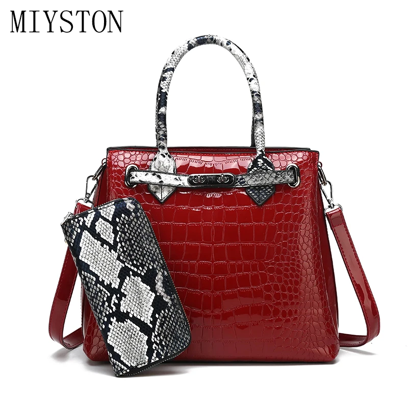 

Luxury Women Bag 2 Set Alligator Handbag Ladies High Quality Leather Shoulder Messenger Bag Designer Tote Crossbody Bag
