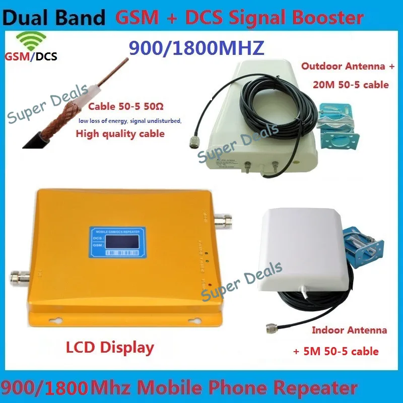 

High quality DCS GSM Repeater Amplifier , 2G 4G cellular signal booster LTE mobile phone signal repeater 900 1800 amplifiers