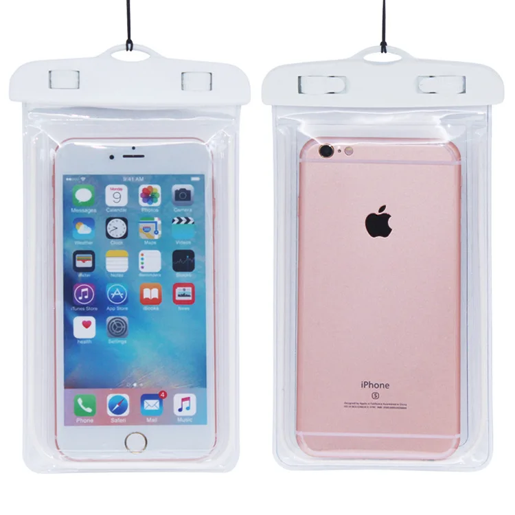 Пляжная сумка для телефона, светящийся Водонепроницаемый Чехол, плавательный гаджет, чехол для телефона, чехол, подходит для 3,5-6 дюймового телефона XiaoMi Iphone samsung