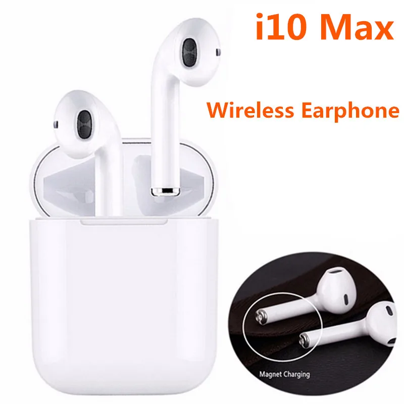 

For iphone Samsung Android In-Ear Pods i10 Max TWS Wireless Bluetooth5.0 4D Earbuds Earphones