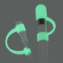 1 комплект, пенал для Apple Pencil, Силиконовый колпачок, чехол, анти-потеря, держатель для кабеля, соединитель, трос