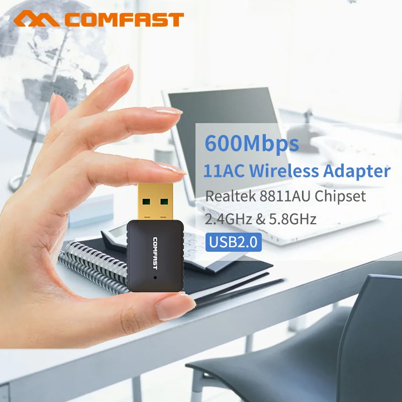 600 ГГц Wi Fi адаптер AC 5 8 Мбит/с двухдиапазонный авто установка USB 802 11 ac ethernet точка