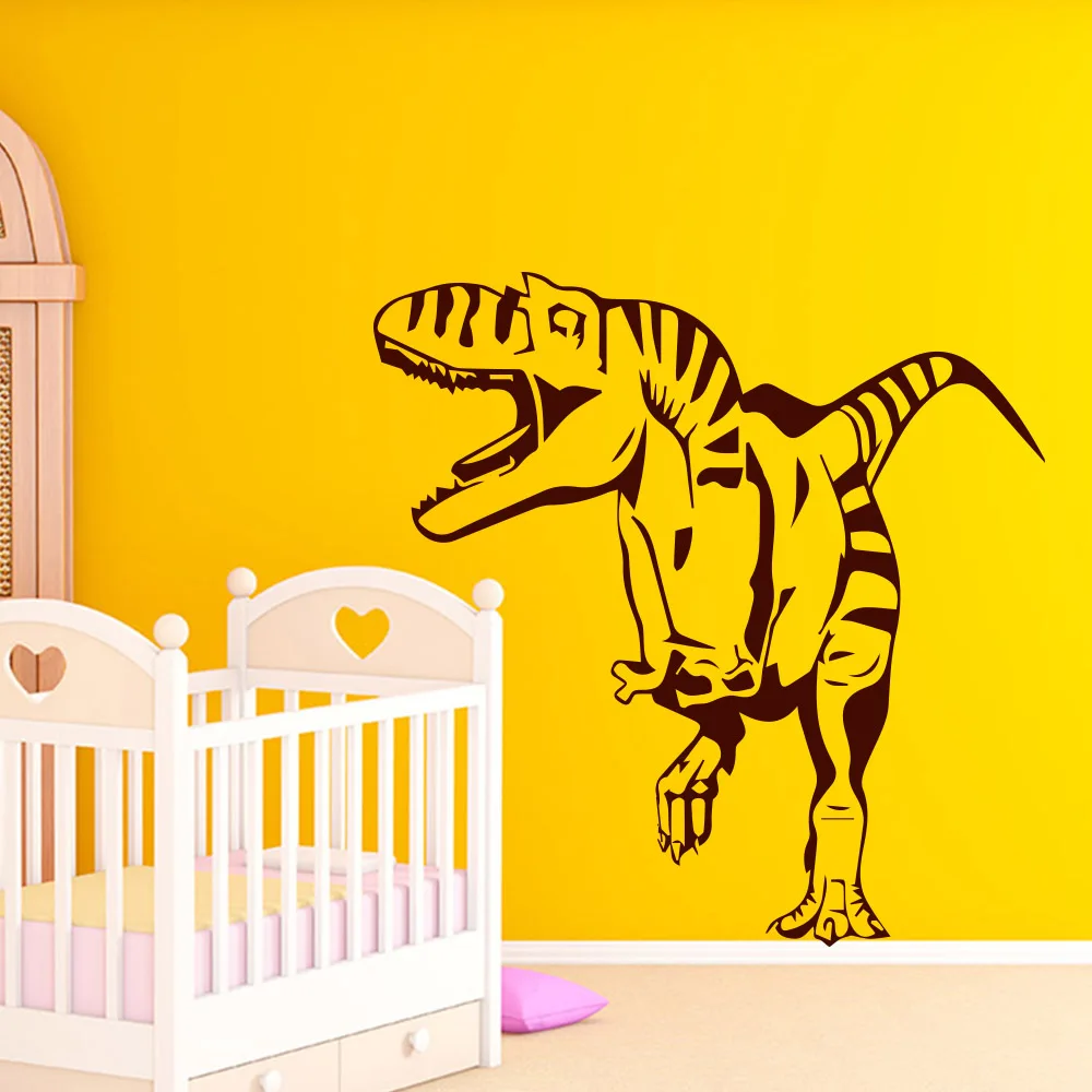 Креативная Наклейка на стену «динозавр» для детской комнаты или спальни Декор виниловое панно водонепроницаемый дракон Наклейка на стену ...