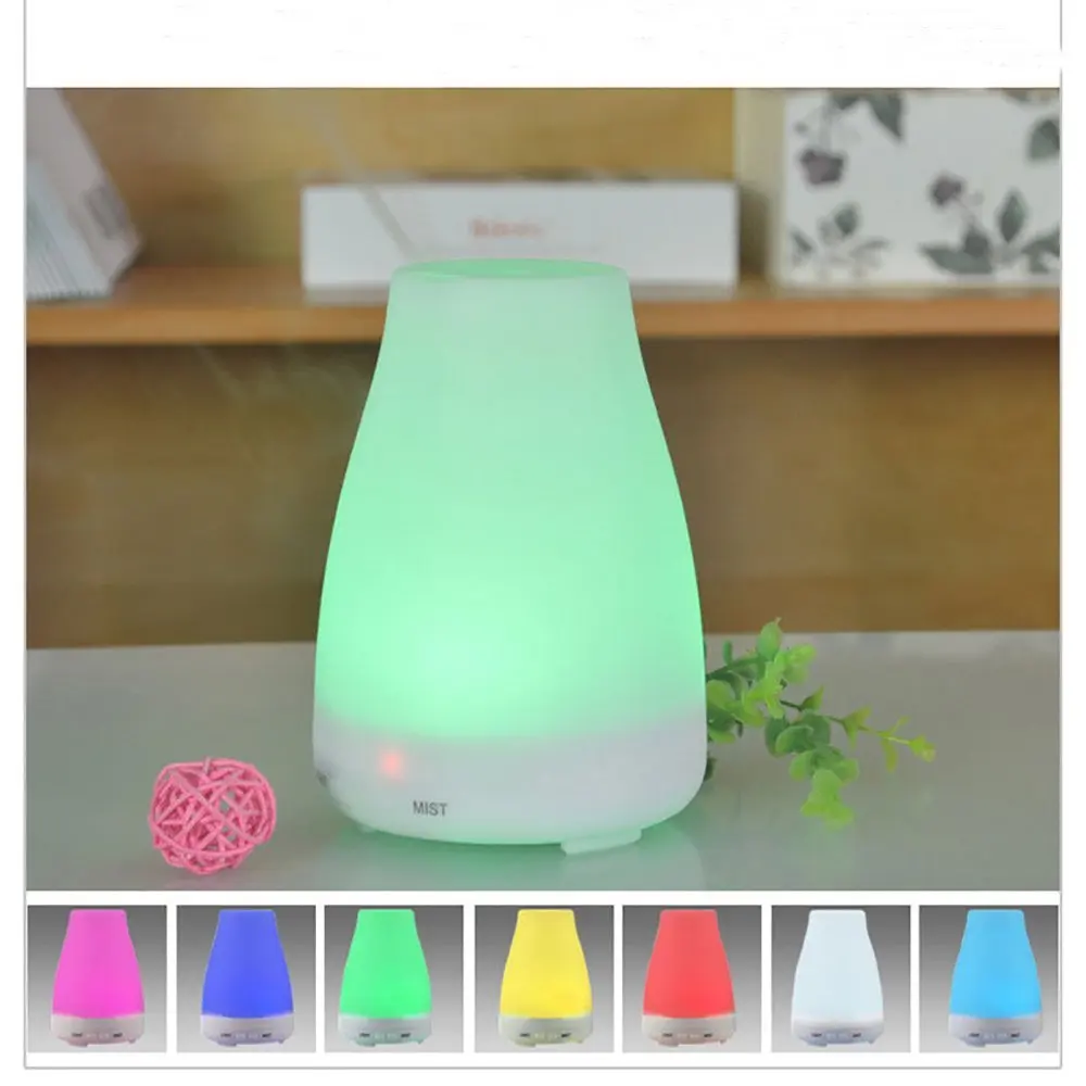 

100ml Aroma Air Humidifier Essential Oil Diffuser Humidifier Mist Maker 7 Color LED Lights Changing For Home Office Room
