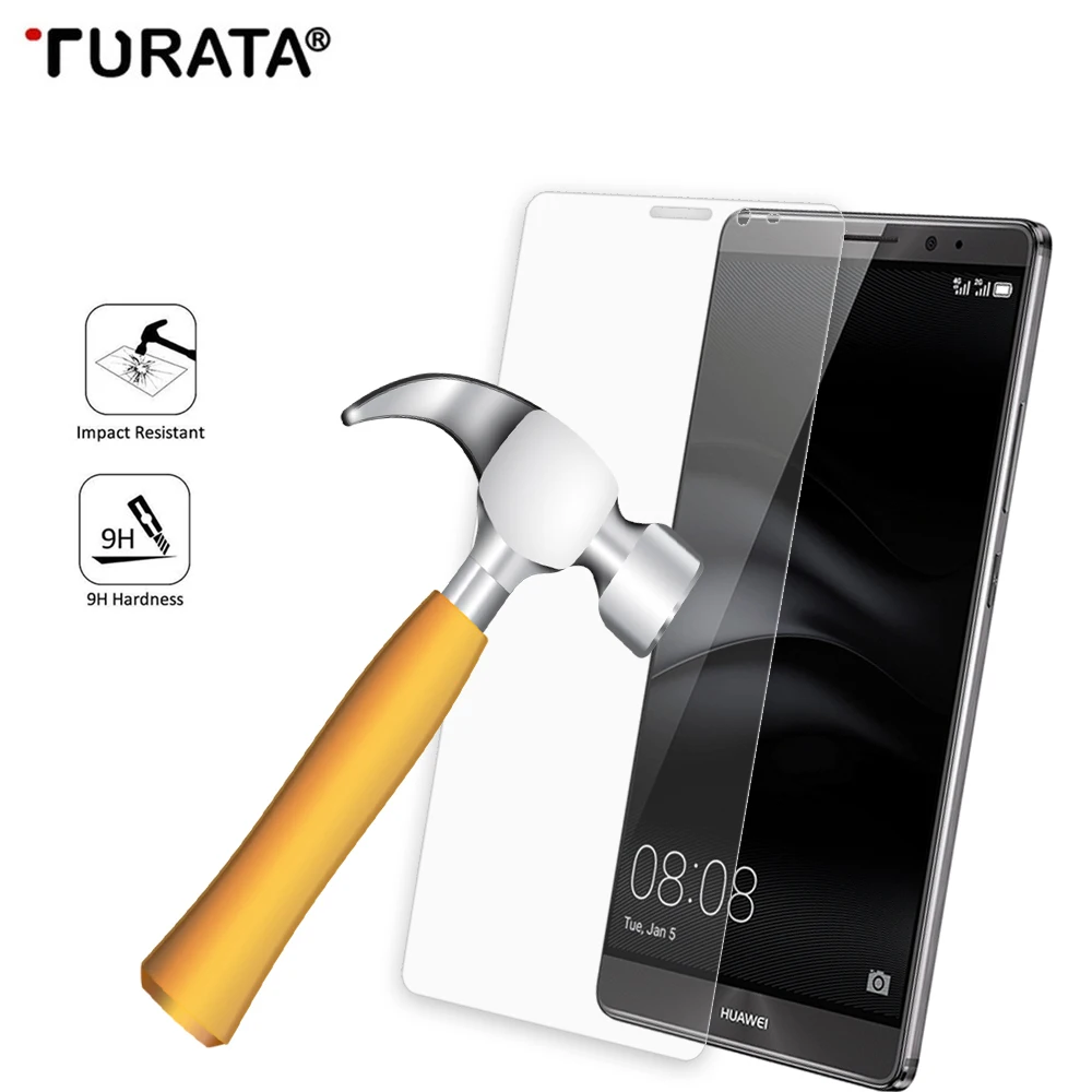 

Turata 0.3mm Front Screen Protector For Huawei Mate 7 8 9 Tempered Glass Reverse Full Protective Toughened Glass Film P20