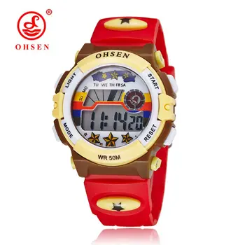 

Montre Enfant Waterproof Sports Watches OHSEN Fashion Brand Digital Watch Alarm Stopwatch Relogio LED Electronic Wristwatch Saat