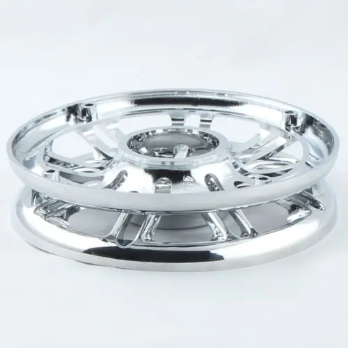 2pcs 6" Chroming 3D Round Rear Front Speaker Grill Cover For Harley