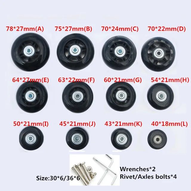 60mm luggage wheels