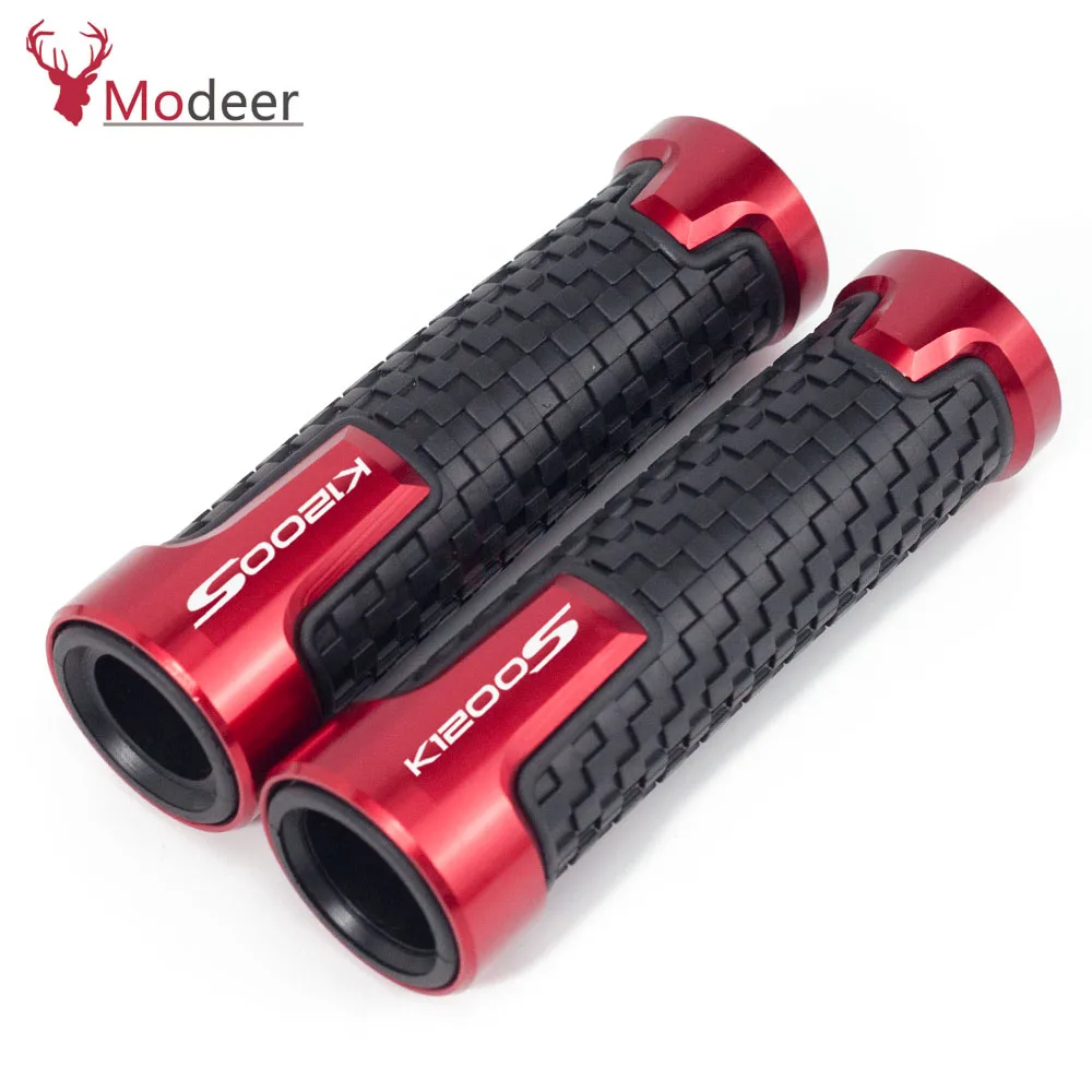 Motorcycle CNC Aluminum+Rubber Handlebar Handle Bar Grips Aluminum&anti-Slip For BMW K1200S Accessories High quality (5)