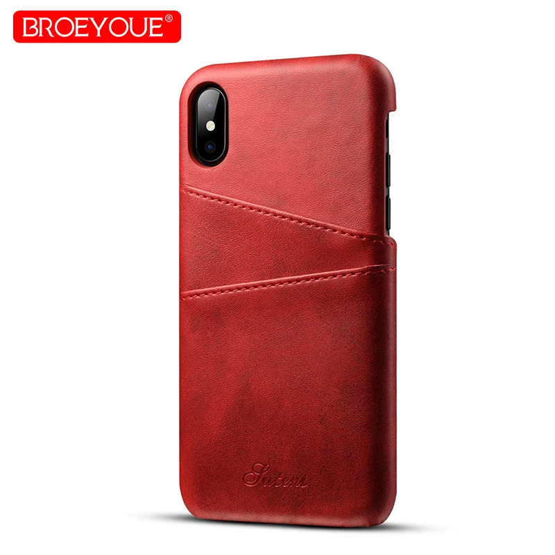 

Leather Back Case For iPhone 6S Plus 8 7 Plus X Luxury Leather Phone Cases Card Holder Walle Cover For iPhone X 8 Plus PU Shell