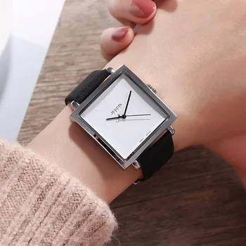 Top Brand Luxury Lady Women's Wrist Watch Elegant Simple Square Fashion Hours Dress Bracelet Nylon Leather Girl Birthday Gift julius women s watch japan mov t hours mother of pearl fine fashion dress bracelet leather star cut girl birthday girl gift