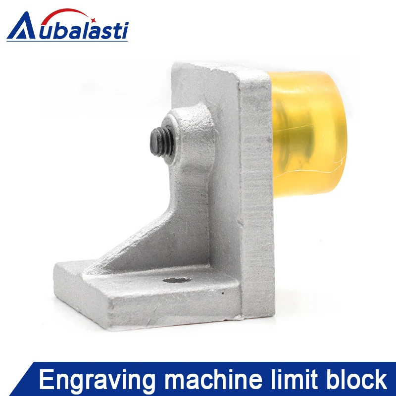 

Aubalasti 2pcs Engraving Machine Limit Collision Block Hard Limit Pile Cast Aluminum Impact Resistant Crash Block
