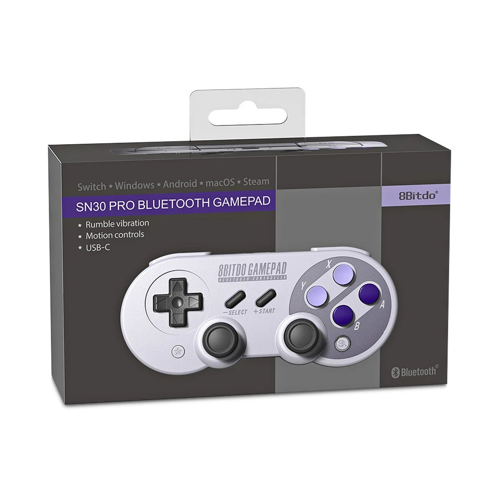 8Bitdo SF30 Pro/SN30 Pro Bluetooth Gamepad Wireless Game Controller with Joystick for Windows Android Steam Nintendo Switch