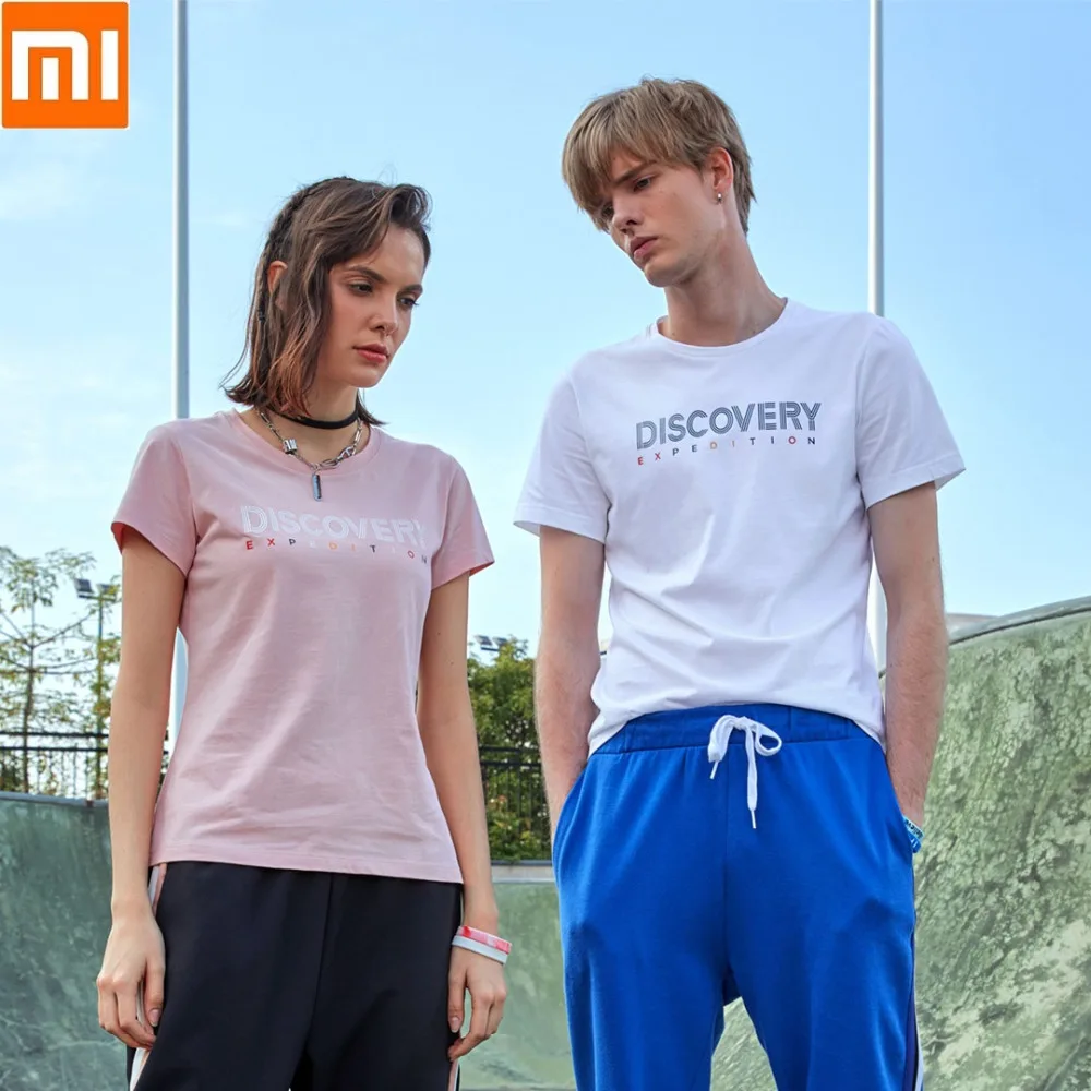

Xiaomi Discovery expedition round neck short sleeve t-shirt cotton exquisite Skin-friendly Breathable Top Clothes man woman girl