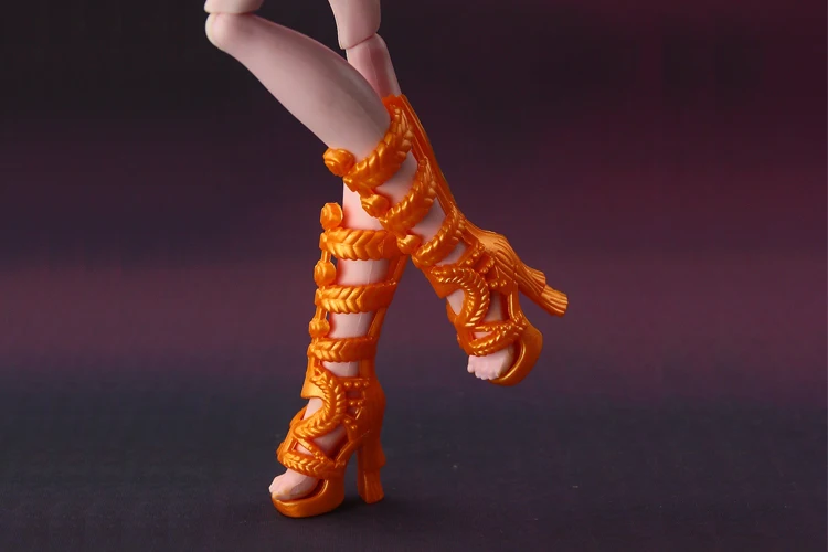 Doll Shoes 5 Pair / lot Mixed Colors Leaves Design Shoes For Monster High Doll Gift for Girl