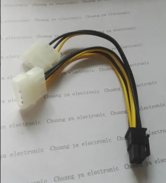 Special Price Computer graphics card PCI-E 8P to 2 big 4P/D Conversion cable extension cord  length:17.5cm