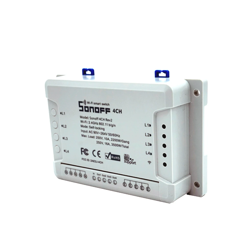 Sonoff 4CH R2 Advanced Smart Switch 4 канала 250 В 10A Wifi Пульт дистанционного управления для бытовой техники