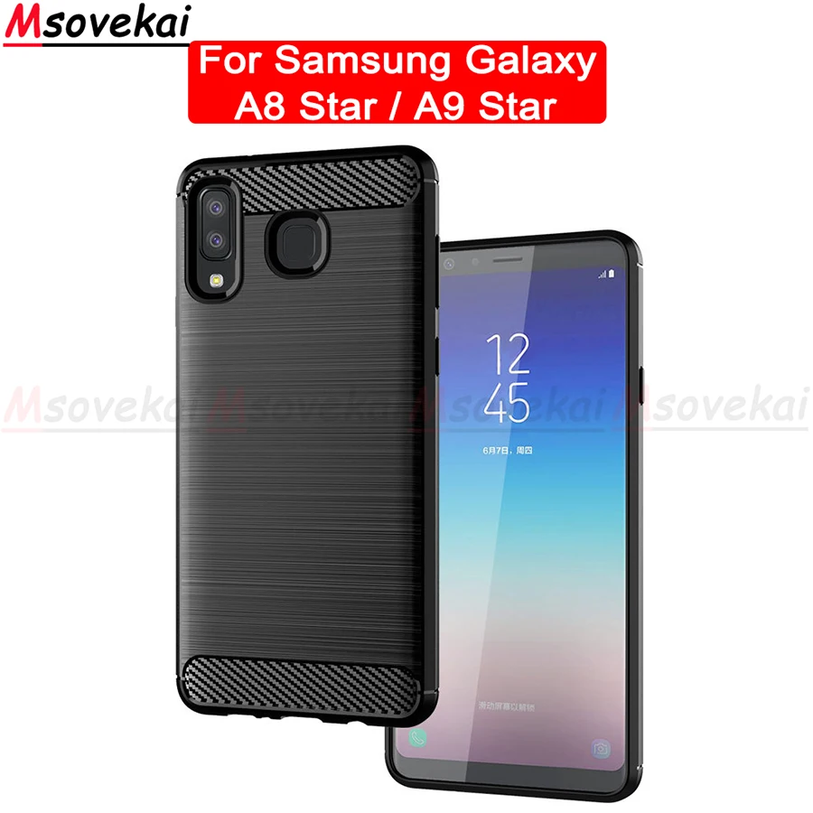 

Carbon Case for Samsung Galaxy A8 Star Case Cover Silicone Bumper Soft Case For Galaxy Samsung A9 Star Phone Fundas Coque Cases