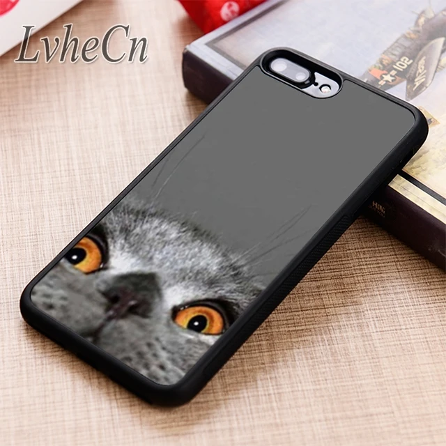 

LvheCn Cats hello british shorthair phone Case cover For iPhone 6 6S 7 8 X XR XS max 5S SE Samsung Galaxy S6 S7 edge S8 S9 Plus