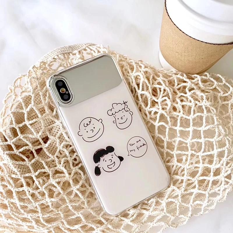 Чехол для телефона с зеркалом для макияжа для IPhone 6, 6s, 8 Plus, 7 Plus, чехол, мягкий, глянцевый, с рисунком, Charlie Lucy, чехол для IPhone X, XS, Max, XR, Funda