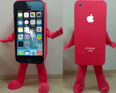 

Hot sale iPhone 5C/Apple Cell Phone Mascot Costume Adult Size