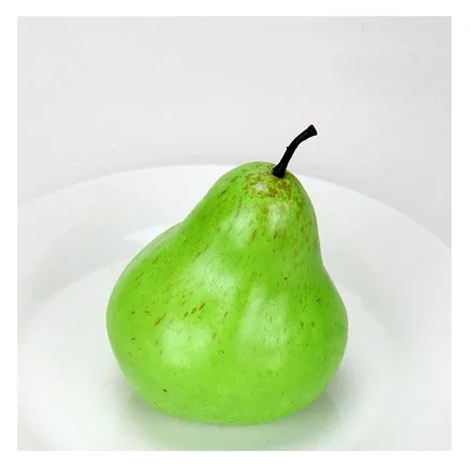 Искусственные Поддельные декоративные фрукты еда Свадьба вечеринка событие, фестиваль deocr дом декоративное украшение минимальный заказ 3 упаковки - Цвет: green pear